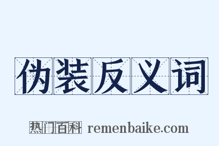 伪装反义词是什么意思的图片